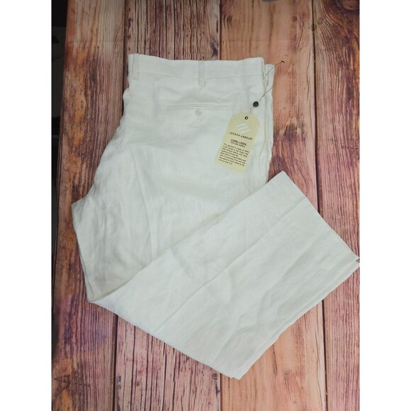 Joseph Abboud Mens 100% Linen Pants Size 48x30 White NWT New - Picture 3 of 9